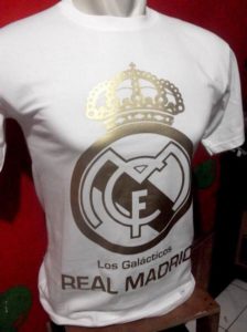 sablon manual kaos putih