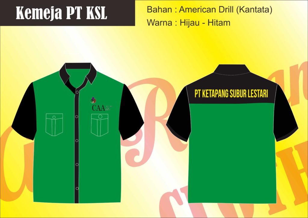 desain seragam kerja PT Ketapang